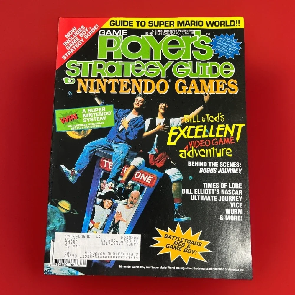 Game Player's Strategy Guide Nintendo Games Bill & Ted's Excellent Vol 4 No 10